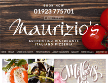 Tablet Screenshot of mauriziosrestaurant.co.uk